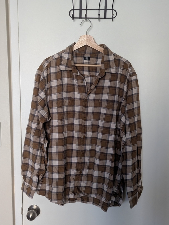 Other - Uniqlo Brown Plaid Button Up